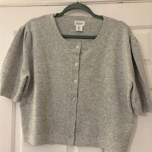 Song of Style Light Gray short sleeve Knit Cardigan size XL